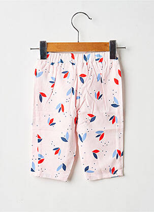 Pantalon slim țesătură poplin talie elastică roz CARREMENT BEAU fată