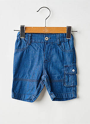 Bermudă țesătură denim talie elastică albastru 3 POMMES băiat