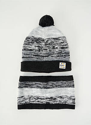 Căciulă tricotaj din plasă gri 3 POMMES garcon