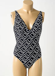 Costum de baie dintr-o singură piesă imprimeu fantezie top triunghiuri negru NATURANA femeie