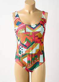 Costum de baie dintr-o singură piesă imprimeu fantezie roz NATURANA femme