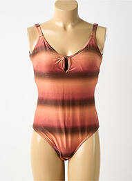 Costum de baie dintr-o singură piesă imprimeu fantezie maro ROSE POMME femeie