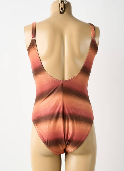 Costum de baie dintr-o singură piesă maro ROSE POMME femeie