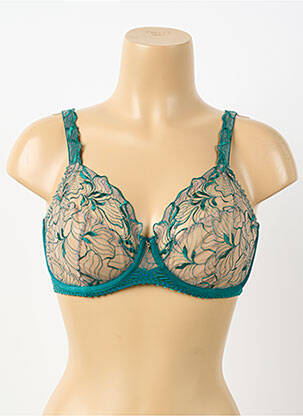 Sutien ușoară și transparentă sutien cupe întregi cu decolteu înalt verde PRIMADONNA femme