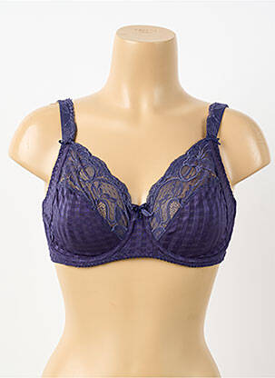 Sutien efect material satinat sutien cupe întregi cu decolteu înalt violet PRIMADONNA femeie