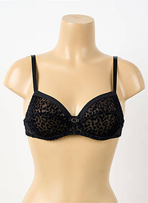 Sutien ușoară și transparentă sutien cupe întregi cu decolteu înalt negru ANTIGEL femme