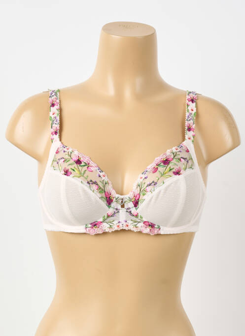 Sutien ușoară și transparentă sutien cupe întregi cu decolteu înalt roz FANTASIE femme