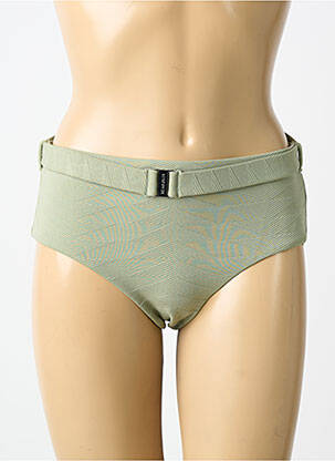 Chiloți de baie țesătură satinată chiloți verde SEAFOLLY femeie