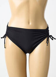 Chiloți de baie țesătură satinată bikini negru ANTIGEL femme