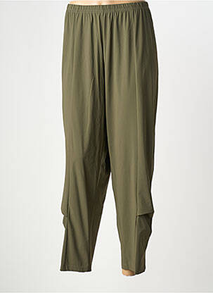 Pantalon drept elasticitate mărime normală verde FRANCK ANNA femeie