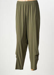 Pantalon drept elasticitate mărime normală verde FRANCK ANNA femme