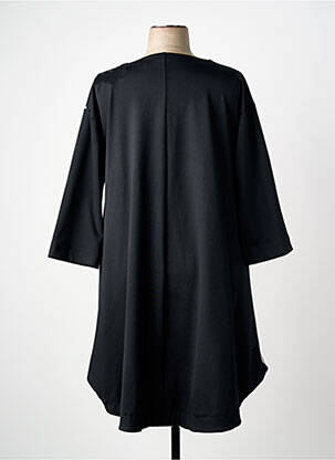Rochie midi imprimeu fantezie mâneci lungi negru FRANCK ANNA femeie