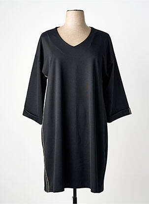 Rochie midi mâneci lungi mâneci lungi negru FRANCK ANNA femeie