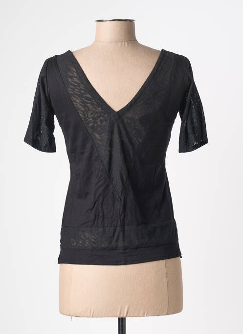 Top mâneci scurte mâneci scurte negru BAMBOO'S femme