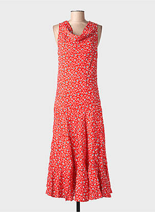 Rochie lungă imprimeu fantezie fără mâneci roșu SINOE BY BAMBOO'S femeie