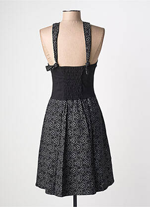 Rochie midi imprimeu fantezie fără mâneci negru BAMBOO'S femeie