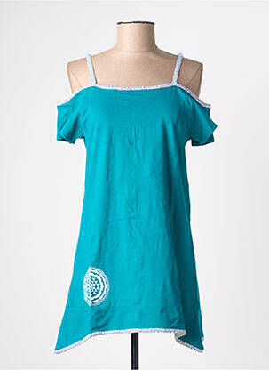 Top elasticitate mâneci scurte albastru BAMBOO'S femme