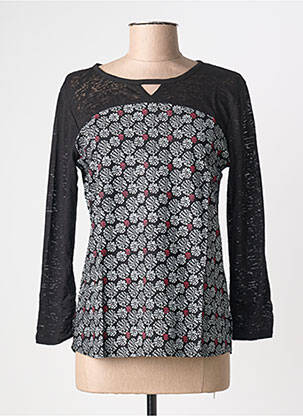 Tricou imprimeu fantezie mâneci lungi negru BAMBOO'S femme