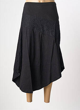 Fustă lungă croială dreaptă negru BAMBOO'S femme