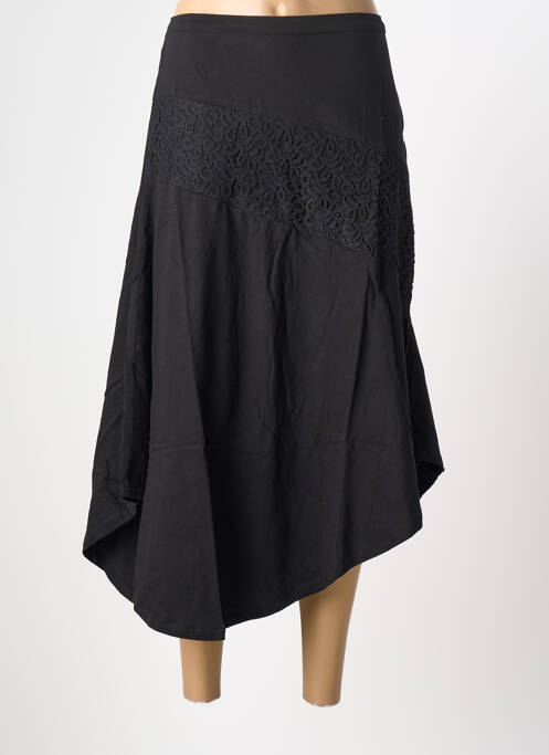 Fustă lungă croială dreaptă negru BAMBOO'S femme