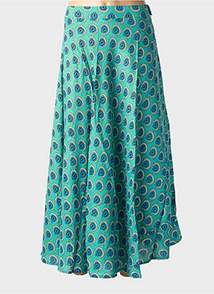 Fustă lungă imprimeu fantezie albastru BAMBOO'S femme