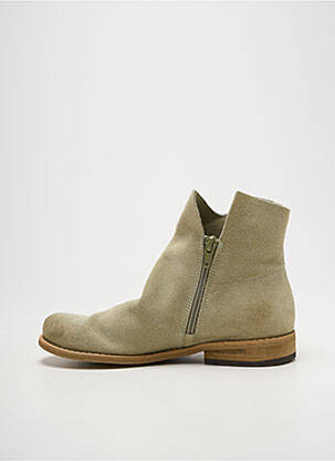 Botine/ghete nubuc toc plat până la 3 cm verde FELMINI femeie