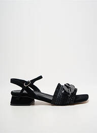 Sandale/pantofi decupați țesătură satinată toc de 4 la 6 cm negru PHILIPPE MORVAN femme