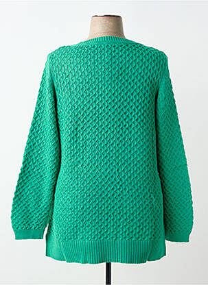 Pulover guler în v mâneci lungi verde SHEEGO femeie