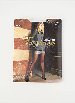 Colanți țesătură voal. albastru TRASPARENZE femme