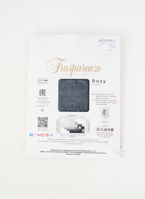 Colanți elasticitate negru TRASPARENZE femme