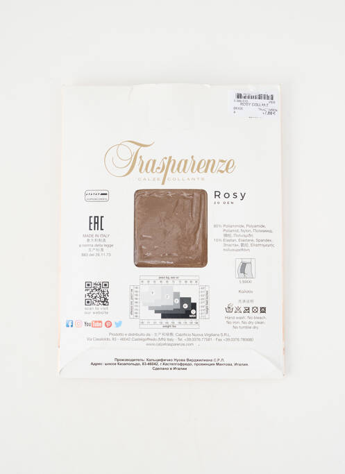 Colanți elasticitate piele TRASPARENZE femme