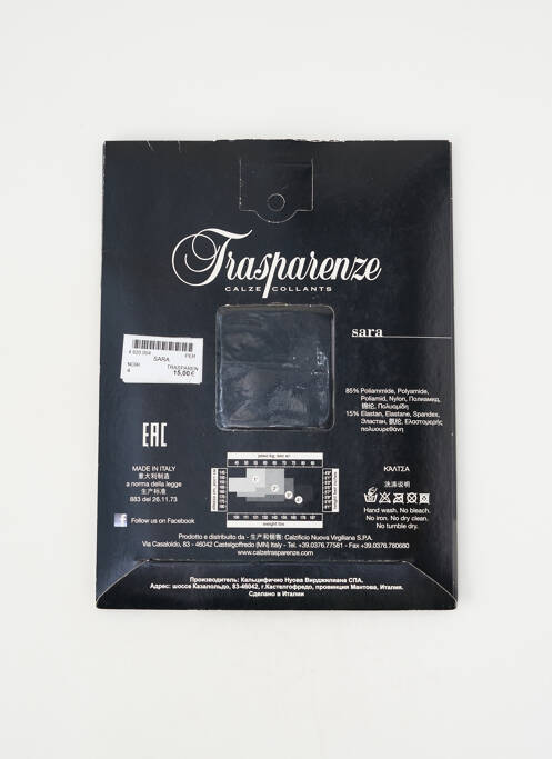 Colanți elasticitate negru TRASPARENZE femme