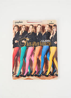 Colanți elasticitate roșu TRASPARENZE femme