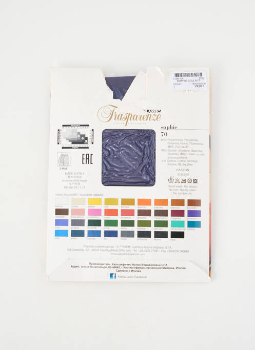 Colanți elasticitate violet închis TRASPARENZE femme