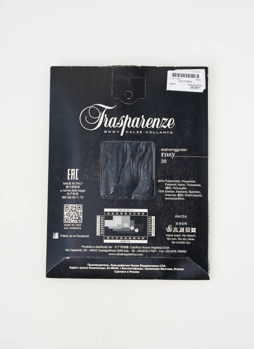 Colanți elasticitate negru TRASPARENZE femme