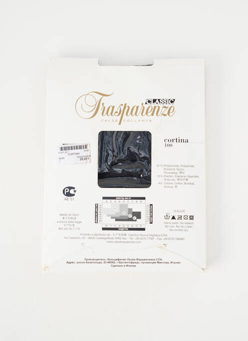 Colanți elasticitate negru TRASPARENZE femme