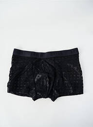 Boxer efect material satinat negru LOUISA BRACQ homme