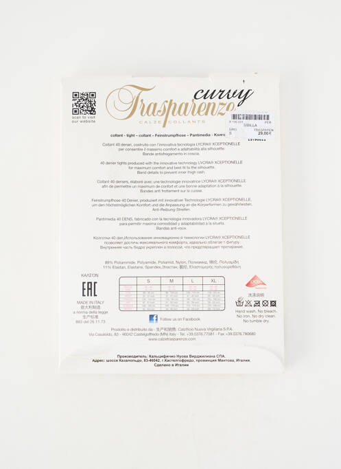 Colanți elasticitate negru TRANSPARENZE femme