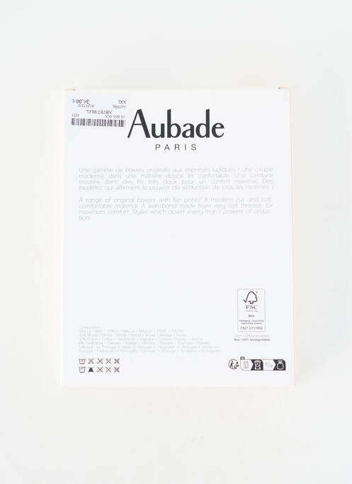 Boxer efect material satinat gri AUBADE homme