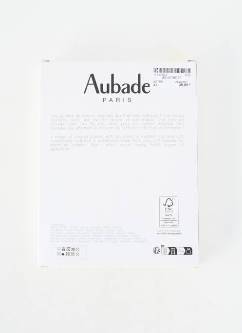 Boxer imprimeu fantezie negru AUBADE homme