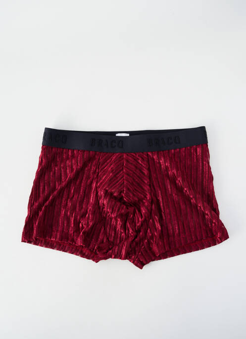 Boxer efect material satinat roșu LOUISA BRACQ homme