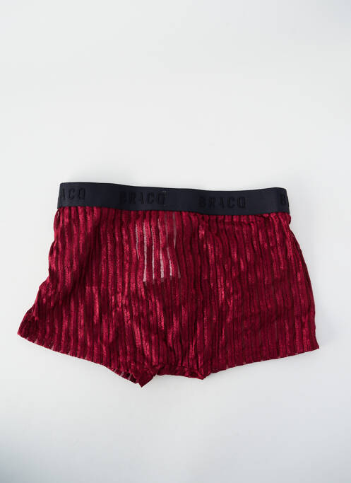 Boxer efect material satinat roșu LOUISA BRACQ homme