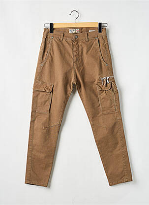 Pantalon cargo talie cu cleme mărime normală maro FIFTY FOUR bărbat