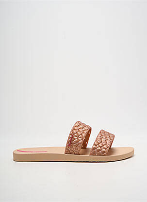 Mulete/saboți vârf deschis toc plat până la 3 cm roz IPANEMA femme