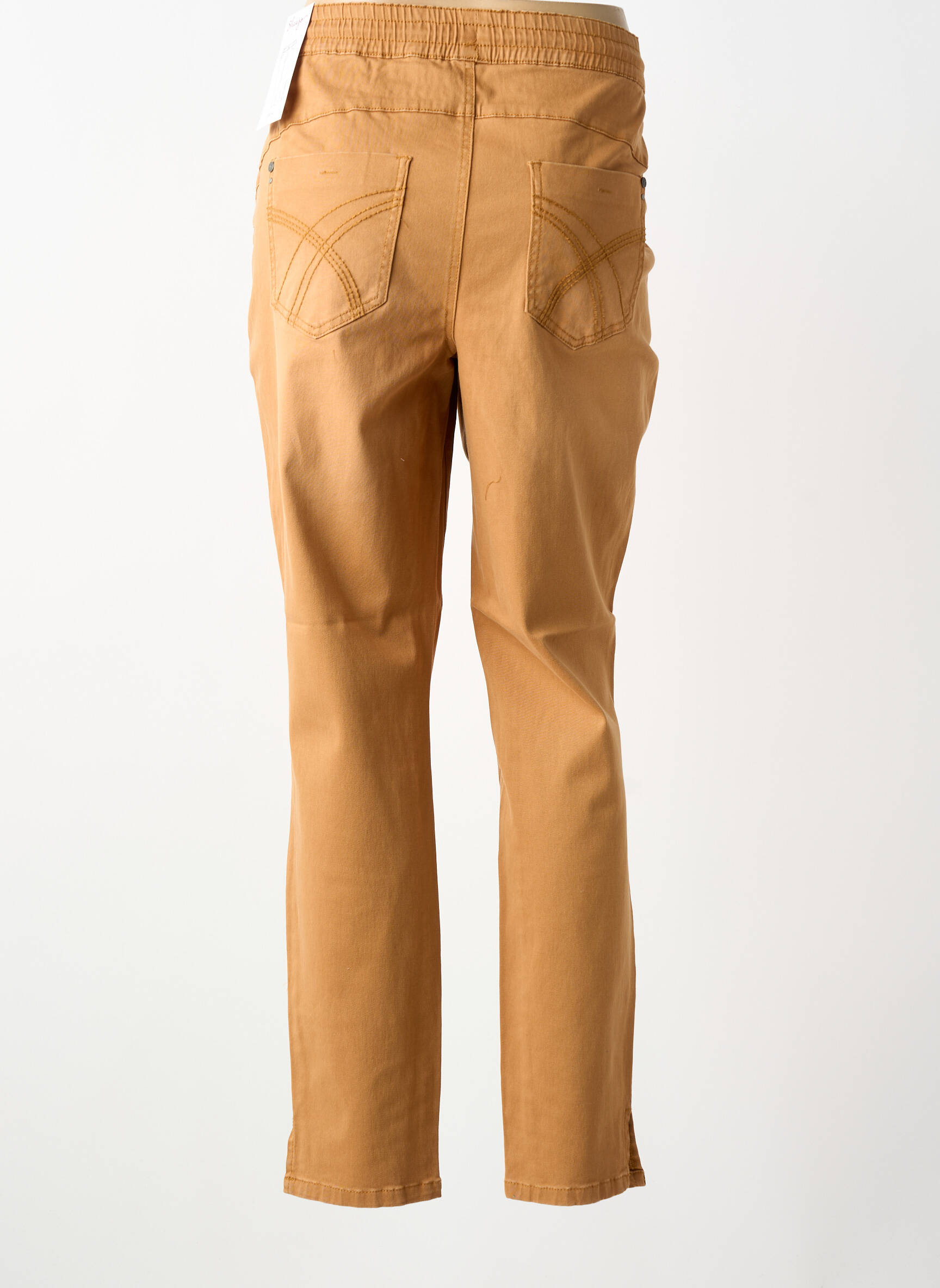 Pantalon slim talie elastică mărime normală maro SHEEGO femeie