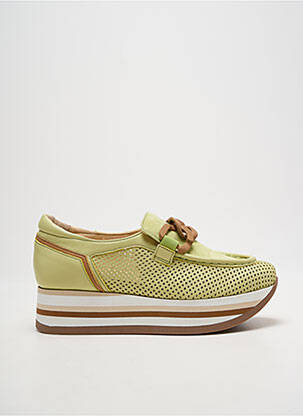 Mocasini vârf rotund toc de 4 la 6 cm verde SOFTWAVES femeie