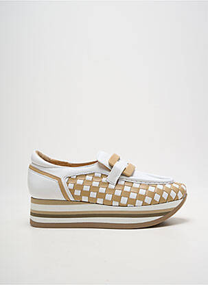 Mocasini vârf rotund platformă alb SOFTWAVES homme