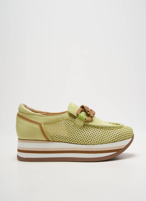 Mocasini vârf rotund toc de 4 la 6 cm verde SOFTWAVES femme