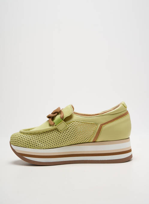 Mocasini vârf rotund toc de 4 la 6 cm verde SOFTWAVES femme