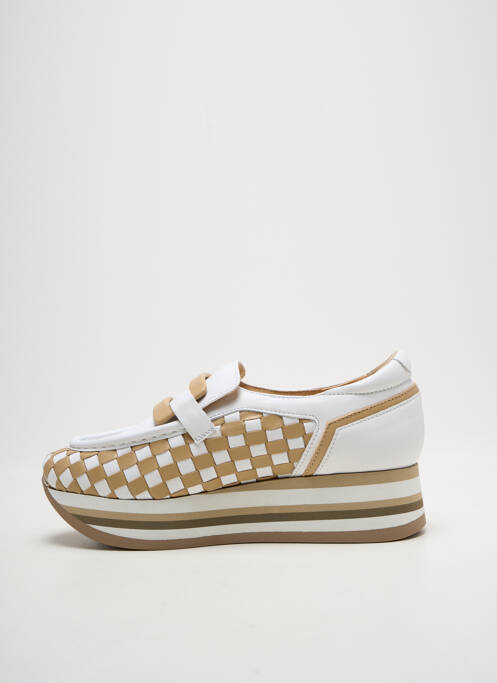 Mocasini vârf rotund platformă alb SOFTWAVES homme